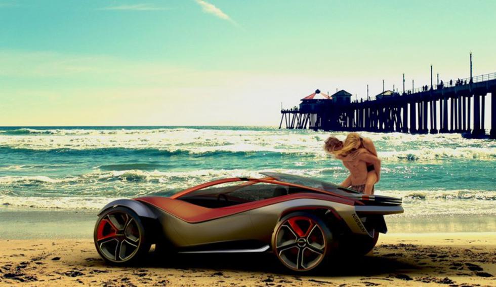 Perfektan automobil za ljetnu zabavu na plaži