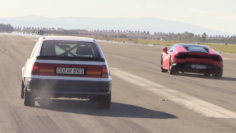 Utrka: Može li Opel Kadett pobijediti Lamborghini Huracan? | Author: YouTube