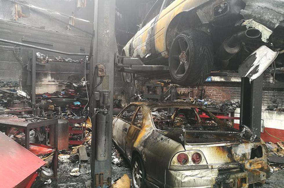 Tužan prizor: Izgorjela garaža s japanskim autima, stradali GT-R i Skylinei