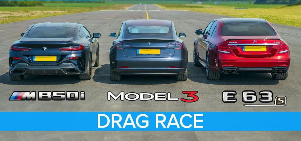 Može li Tesla Model 3 parirati BMW-u M850i i Mercedesu-AMG E63 S?