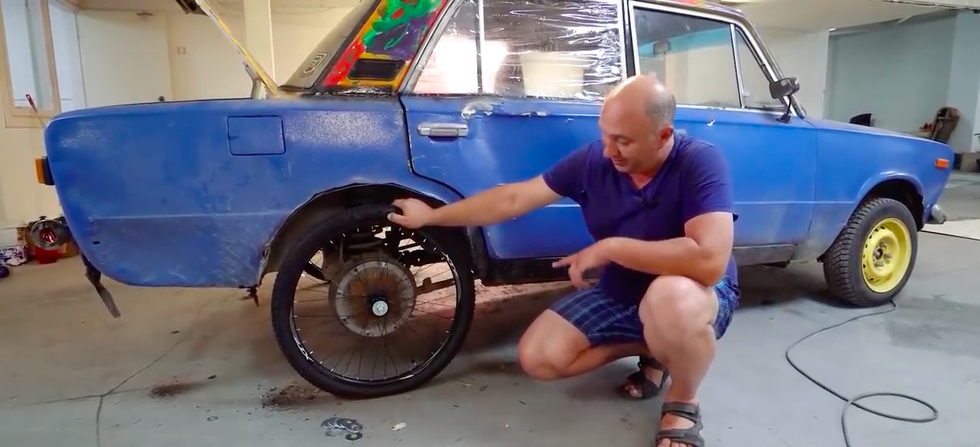 VIDEO: Na Ladu ugradio kotače od bicikla