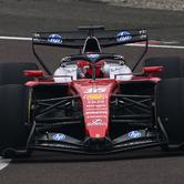 Ferrari's Lewis Hamilton and Ferrari's Charles Leclerc drive Ferrari's new Formula 1 car the SF-26 during testing