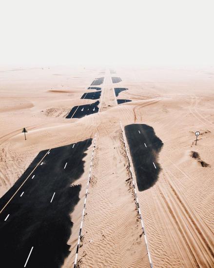 Ceste u Dubaiju i Abu Dhabiju doslovno nestaju pod pustinjskim pijeskom