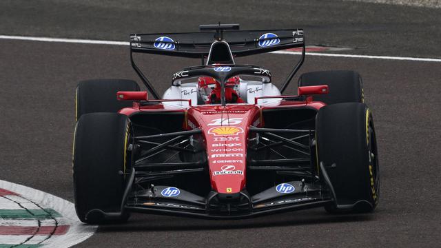 Ferrari's Lewis Hamilton and Ferrari's Charles Leclerc drive Ferrari's new Formula 1 car the SF-26 during testing