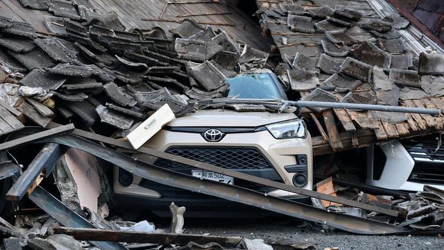 Aftermath of earthquake in Yatsushiro
