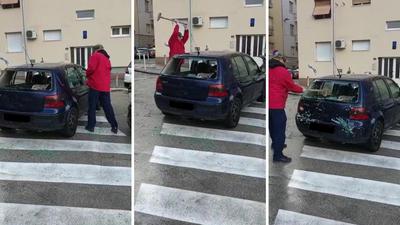 Šok u Splitu: Muškarac je svoj automobil smrskao macolom!
